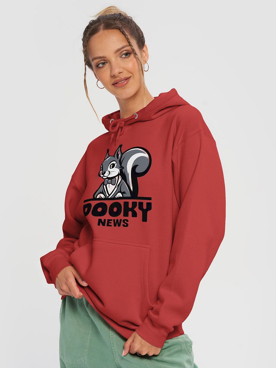 Premium, super soft Hoodie, Pooky news, grey pooky at desk/words product image (3)