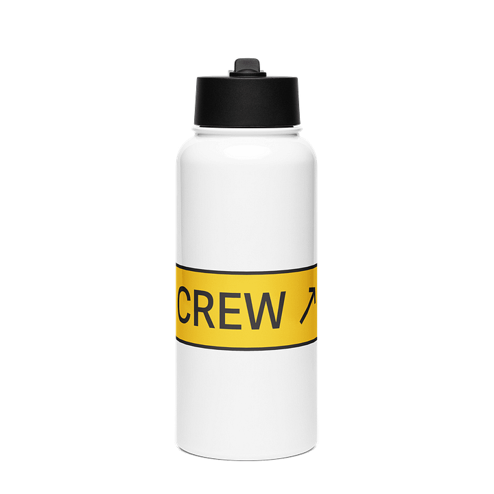 CREW | Stainless Steel Water Bottle with a Straw For the Takeoff Obsessed product image (1)