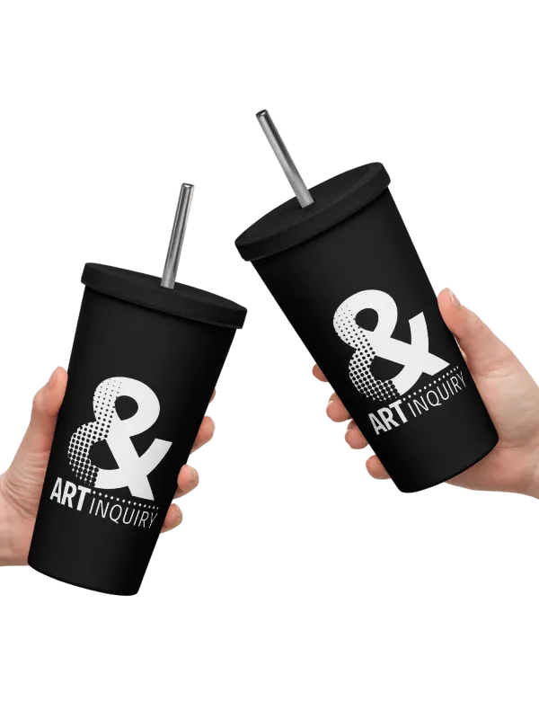 Art & Inquiry Dark Insulated Tumbler + Straw product image (1)