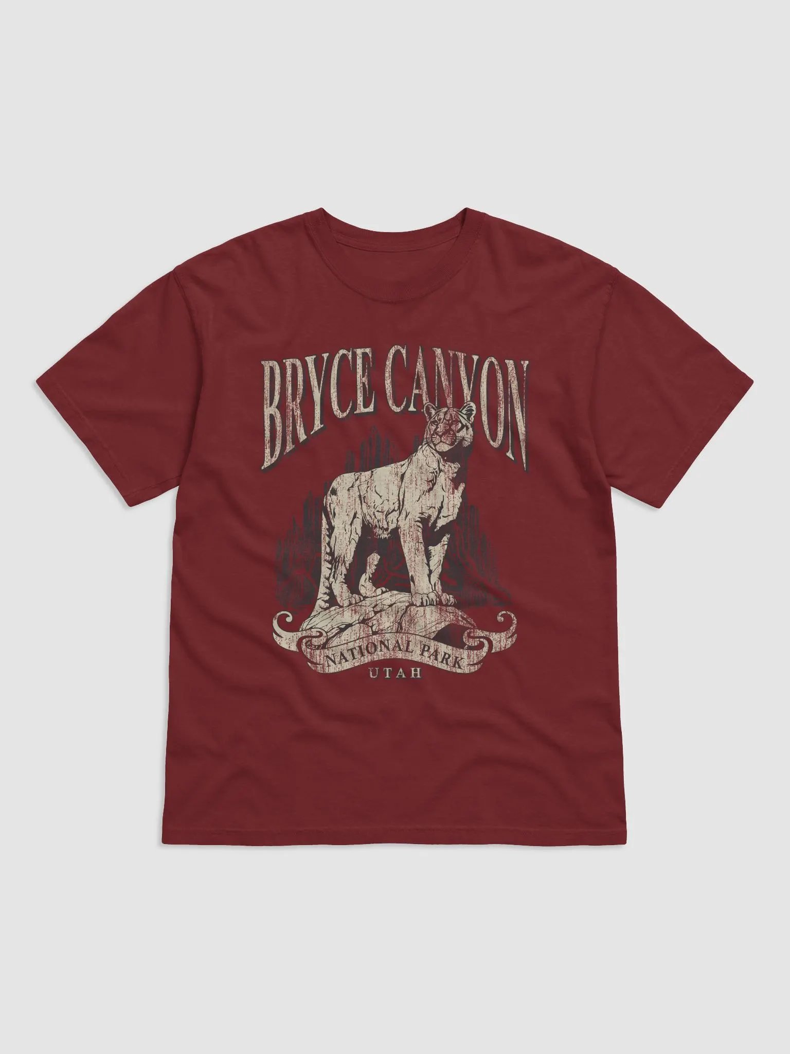Bryce Canyon National Park, Utah Tee | Vintage-Style Grunge Western Shirt on a Mountain Lion product image (12)