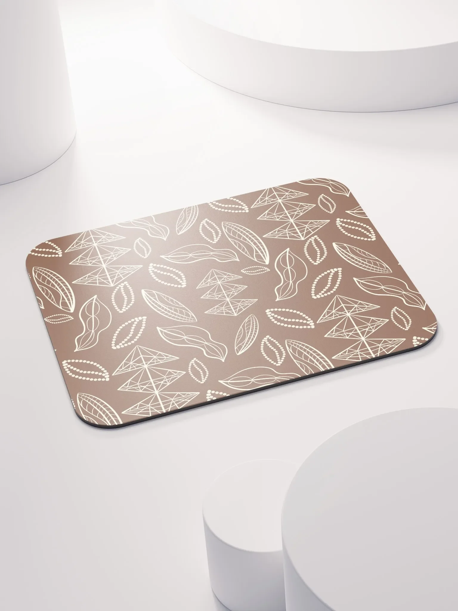 El Yunque Brew Bliss: Abstract Coffee Bean Earthy Mousepad product image (4)