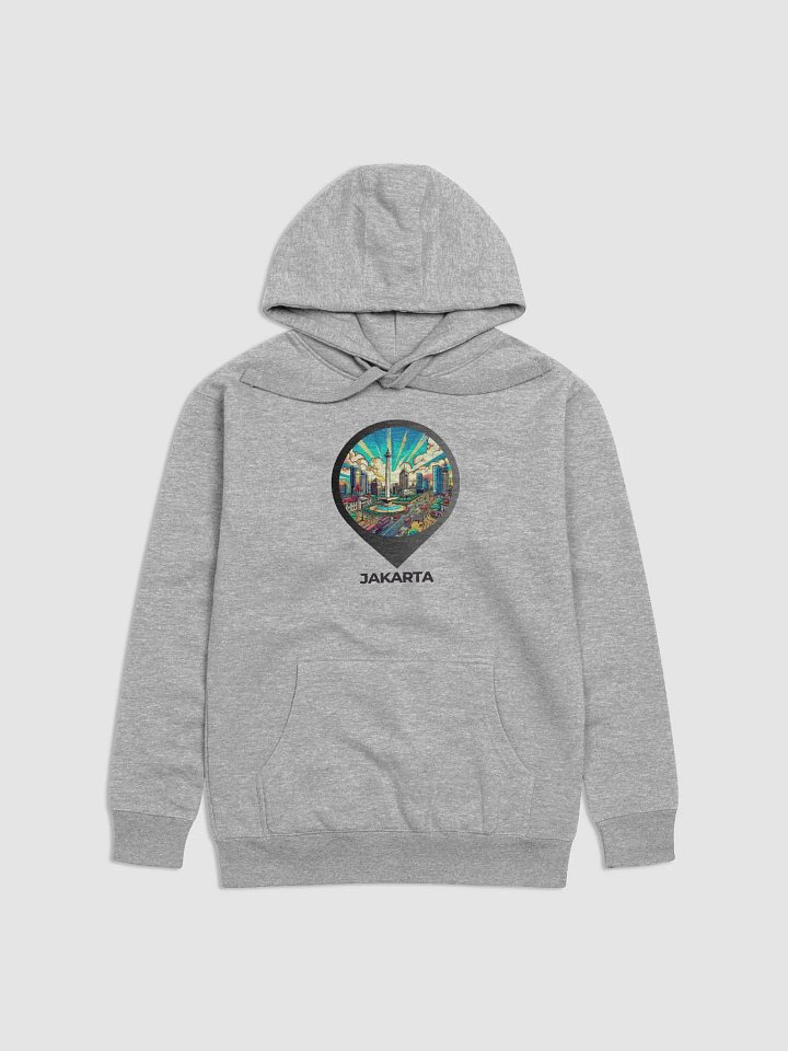 Cotton Heritage Unisex Premium Hoodie | AI Design Jakarta city product image (1)