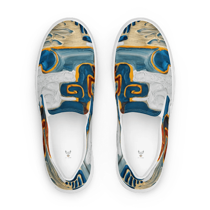 Women's "Combing the Clouds" Painted Canvas Slip-On Shoes product image (2)