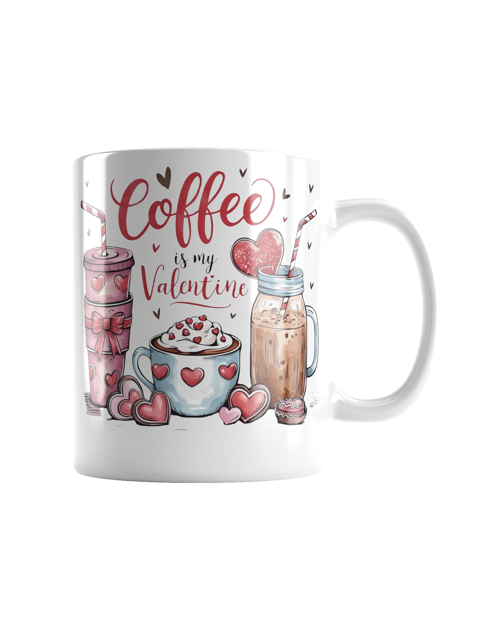 Coffee Mug White Glossy Coffee And Donuts product image (2)