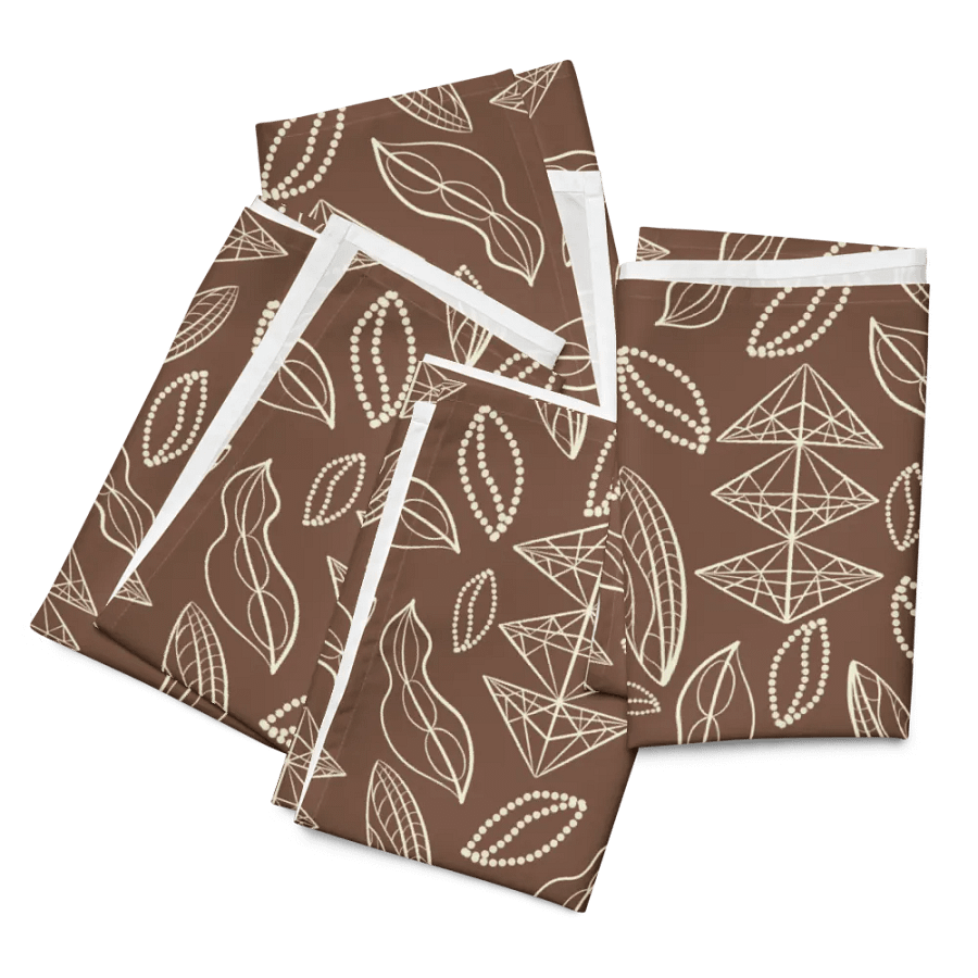 El Yunque Brew Bliss: Abstract Coffee Bean Earthy Cloth Napkins product image (10)