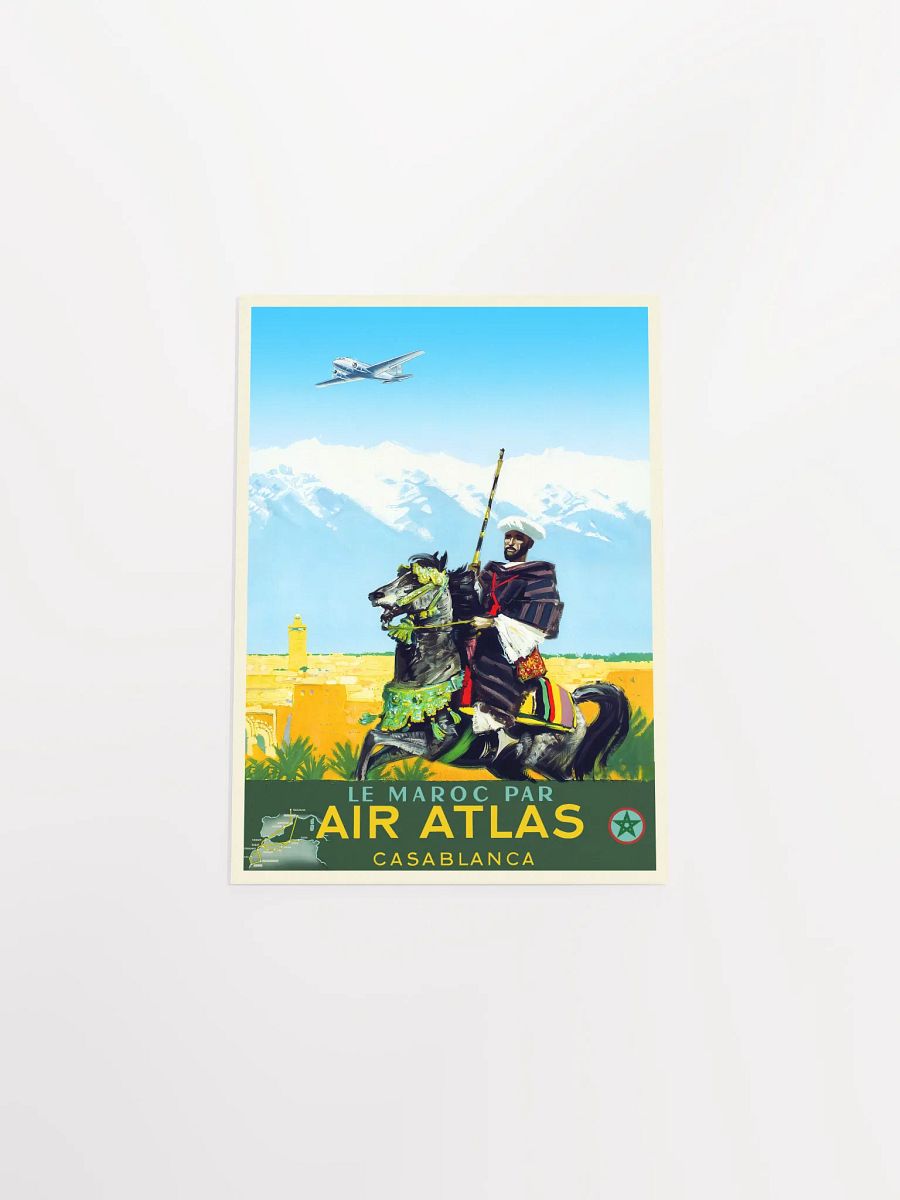 Morocco, Air Atlas, 1950s — retro travel poster, vintage travel print product image (10)