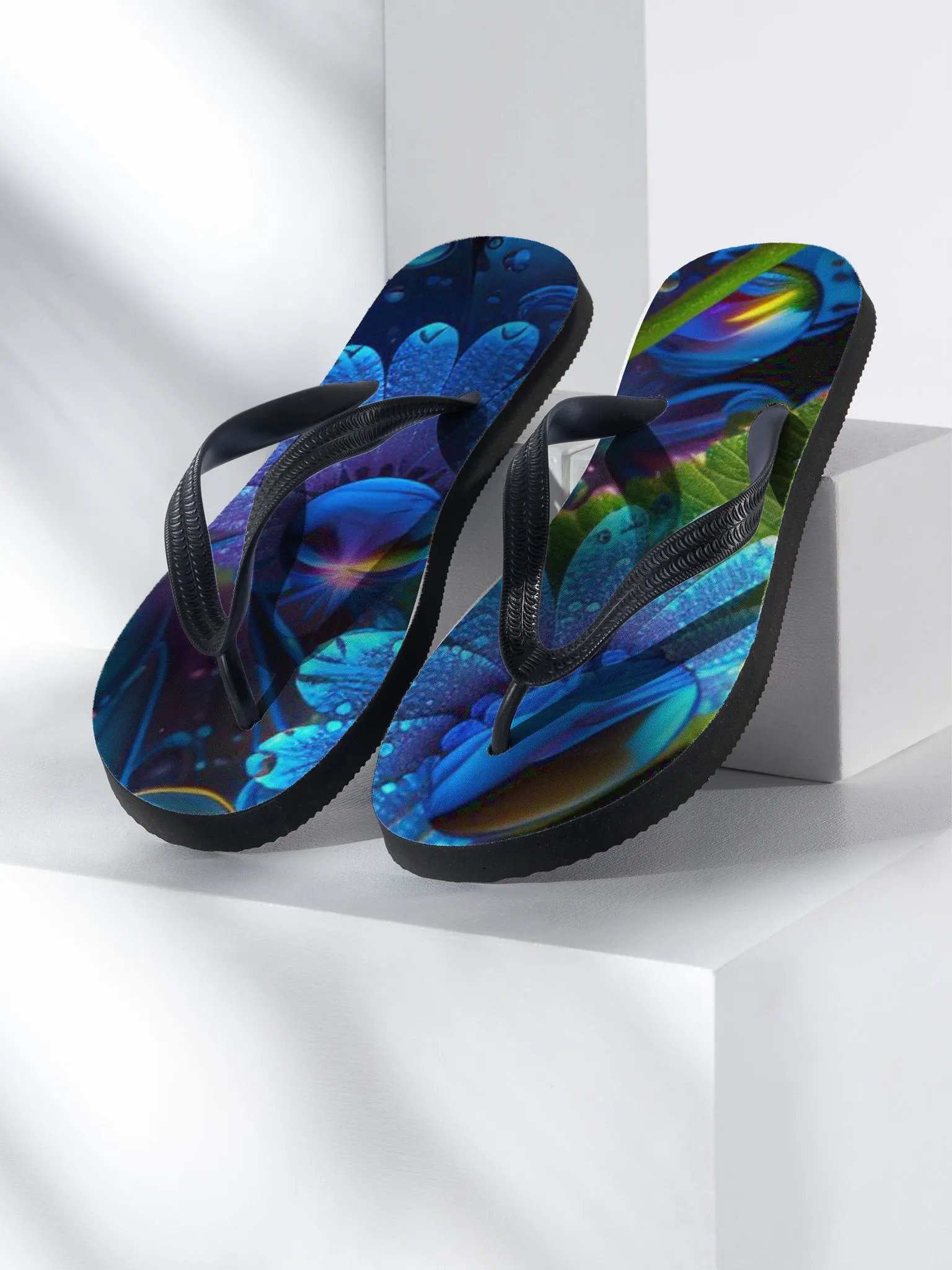 Kawaiikitten Exclusive Premium Dew Drop Art Flip Flops product image (1)