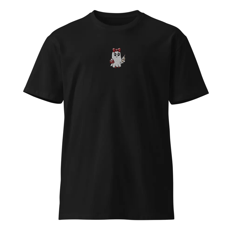 Stylish Ghost Embroidered Premium Cotton Regular Fit T-Shirt product image (4)