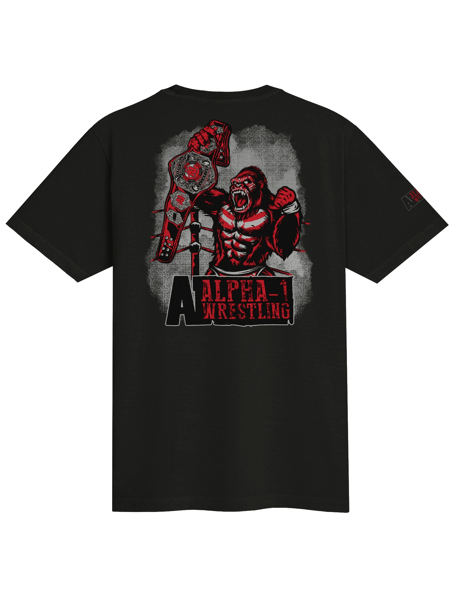 Oversized Tee | Gorilla Alpha-1 Wrestling on Back and Sleeve product image (1)