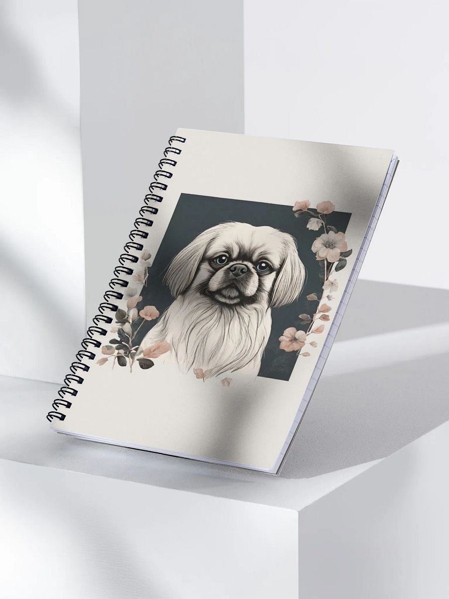 Floral Pekingese Spiral Notebook product image (4)