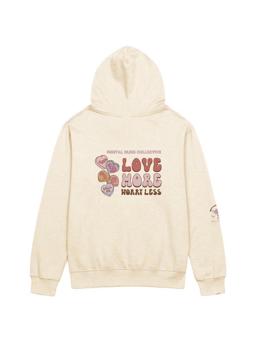 Love More Worry Less Unisex Hoodie – A Daily Reminder to Stay Positive product image (12)