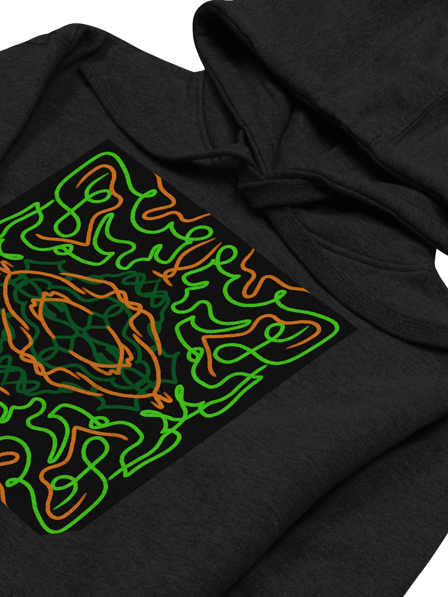 Green and orange symmetrical design hoodie product image (3)