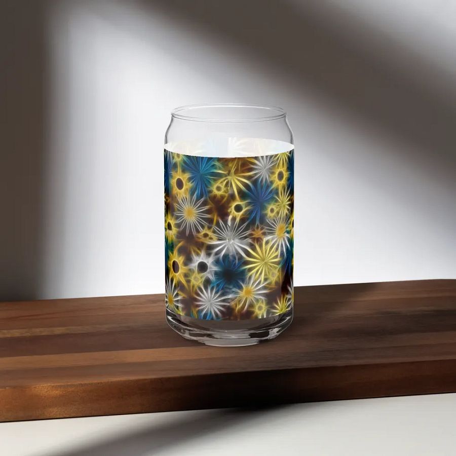 Glowing Daisies Can Shaped Glass product image (35)
