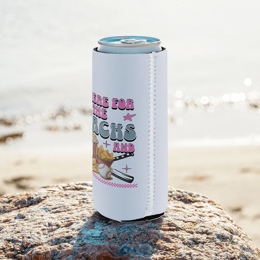 Im Here For The Snacks And Baseball Sporty Can Cooler product image (8)