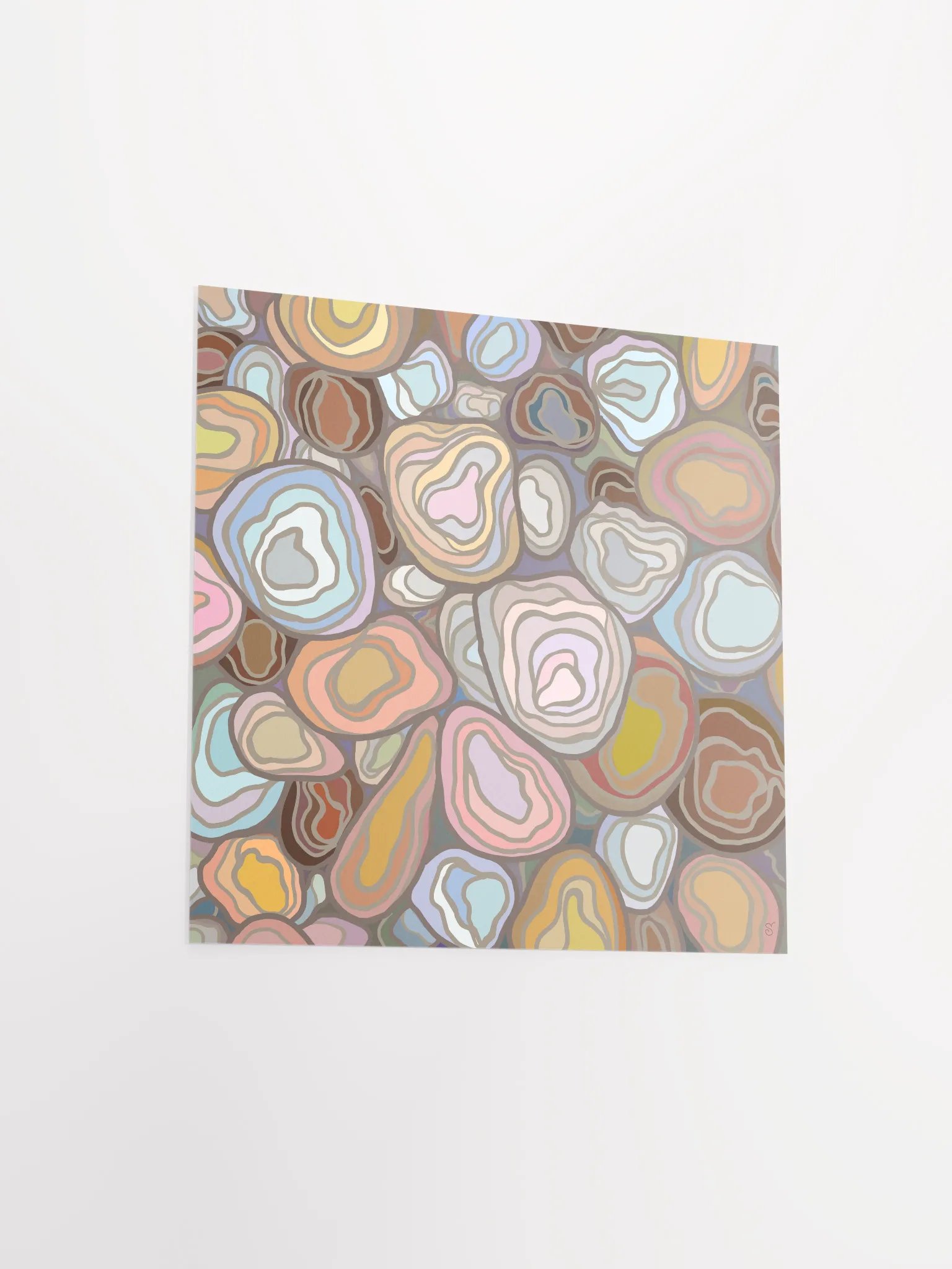 Organic Agate Abstract Matte Poster - Stones No. 2 product image (3)