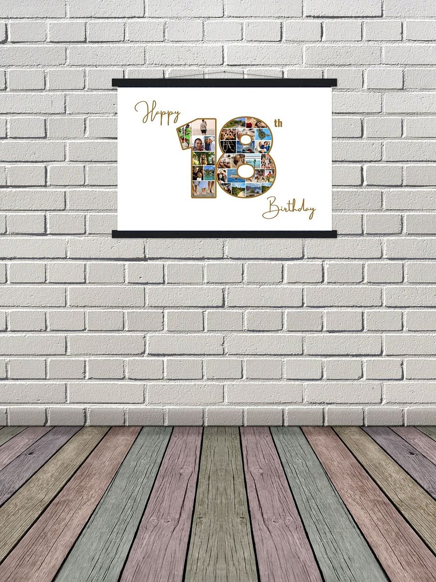 Happy 18th Birthday Photo Collage Canva Template product image (6)