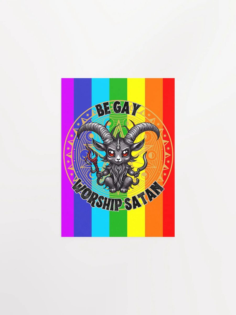 Be Gay Worship Satan Print product image (4)