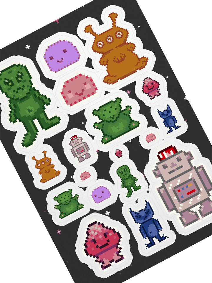 Outta Space Pixels sticker sheet product image (1)