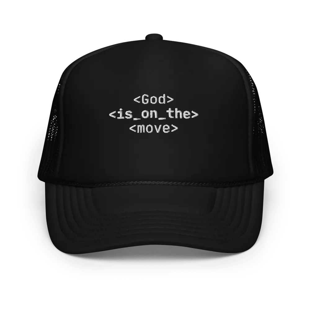 God is on the move Trucker product image (1)