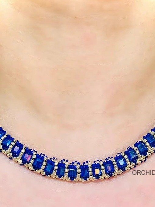 Beading Pattern – Crystal Cube Tennis Necklace product image (1)