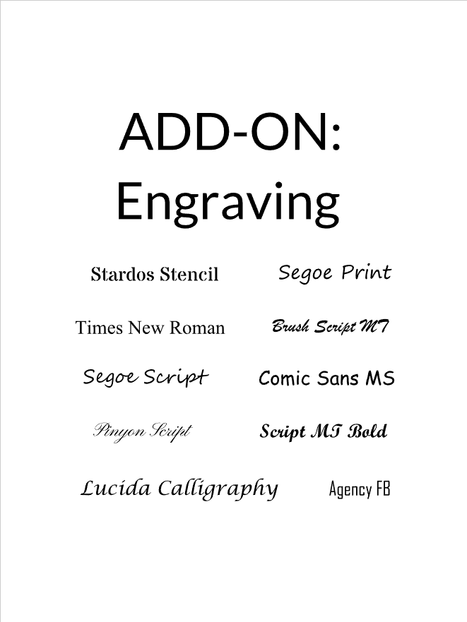 Add-on (back): Engraving product image (3)