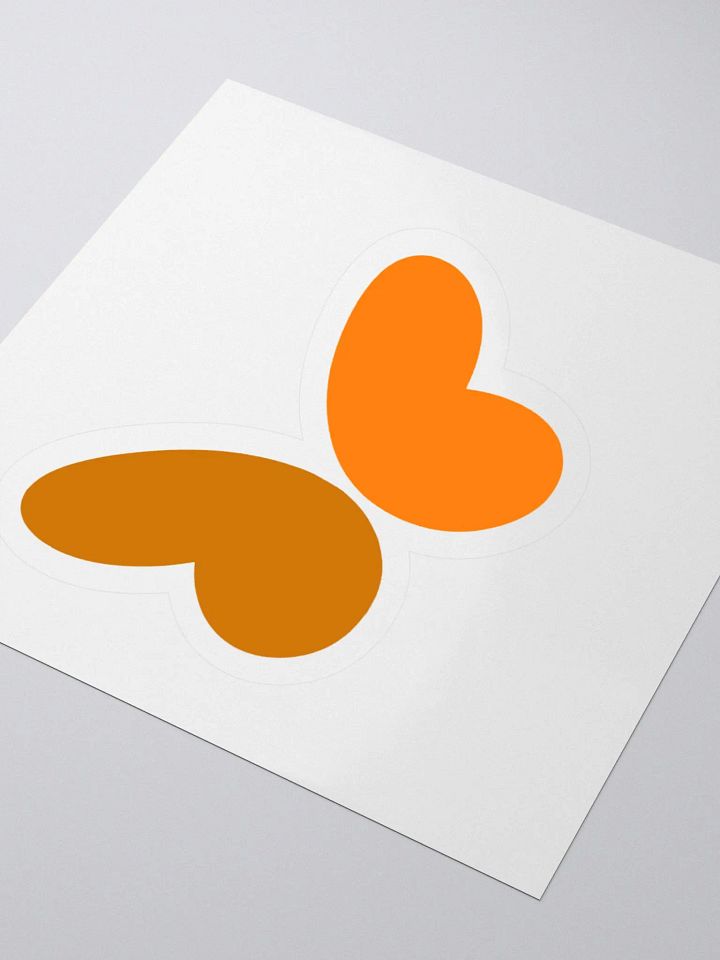 Cute orange-color themed butterfly Kiss Cut Sticker 006 product image (2)