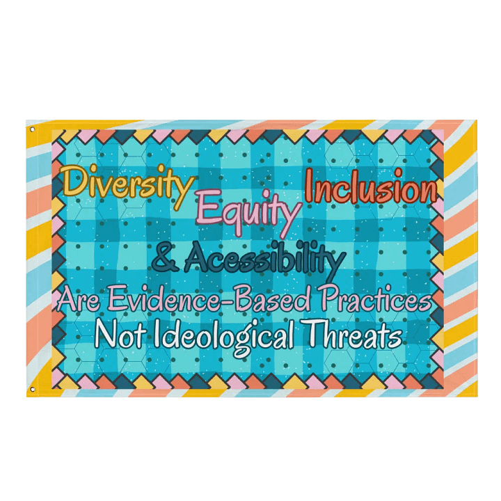Hands Off DEIA, Evidence Based Practices, Protest Flag product image (1)