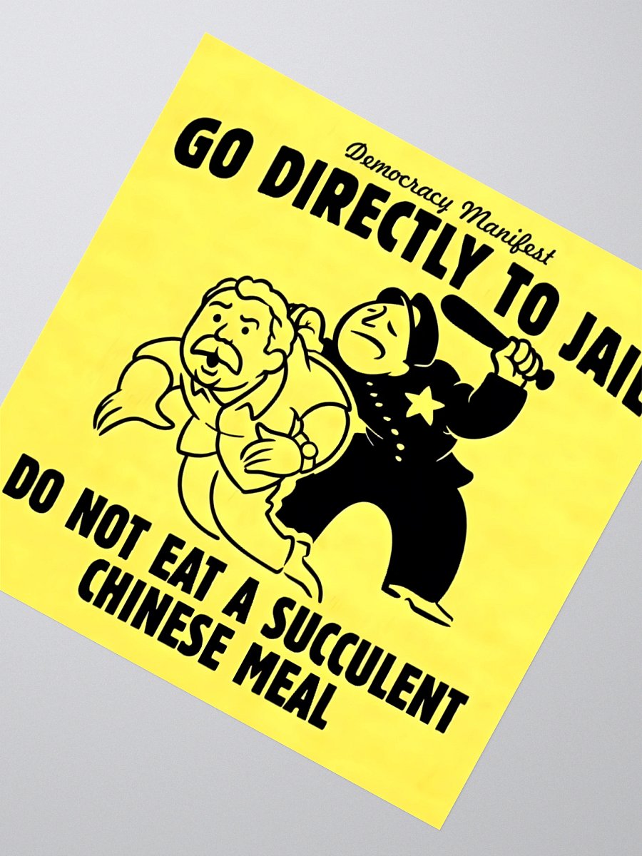 DO NOT EAT Democracy Sticker product image (2)