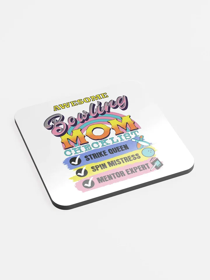 Awesome Bowling Mom Checklist Coaster Set product image (2)
