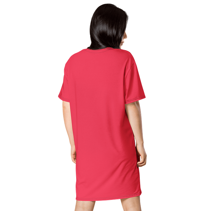 Oversized T-Shirt Dress - Vivid Radical Red, Sizes 2XS-6XL product image (2)
