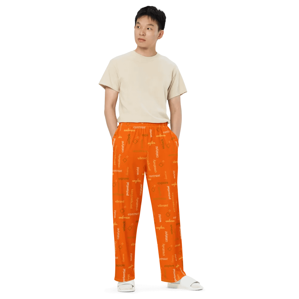 different perspectives orange PANTS product image (2)