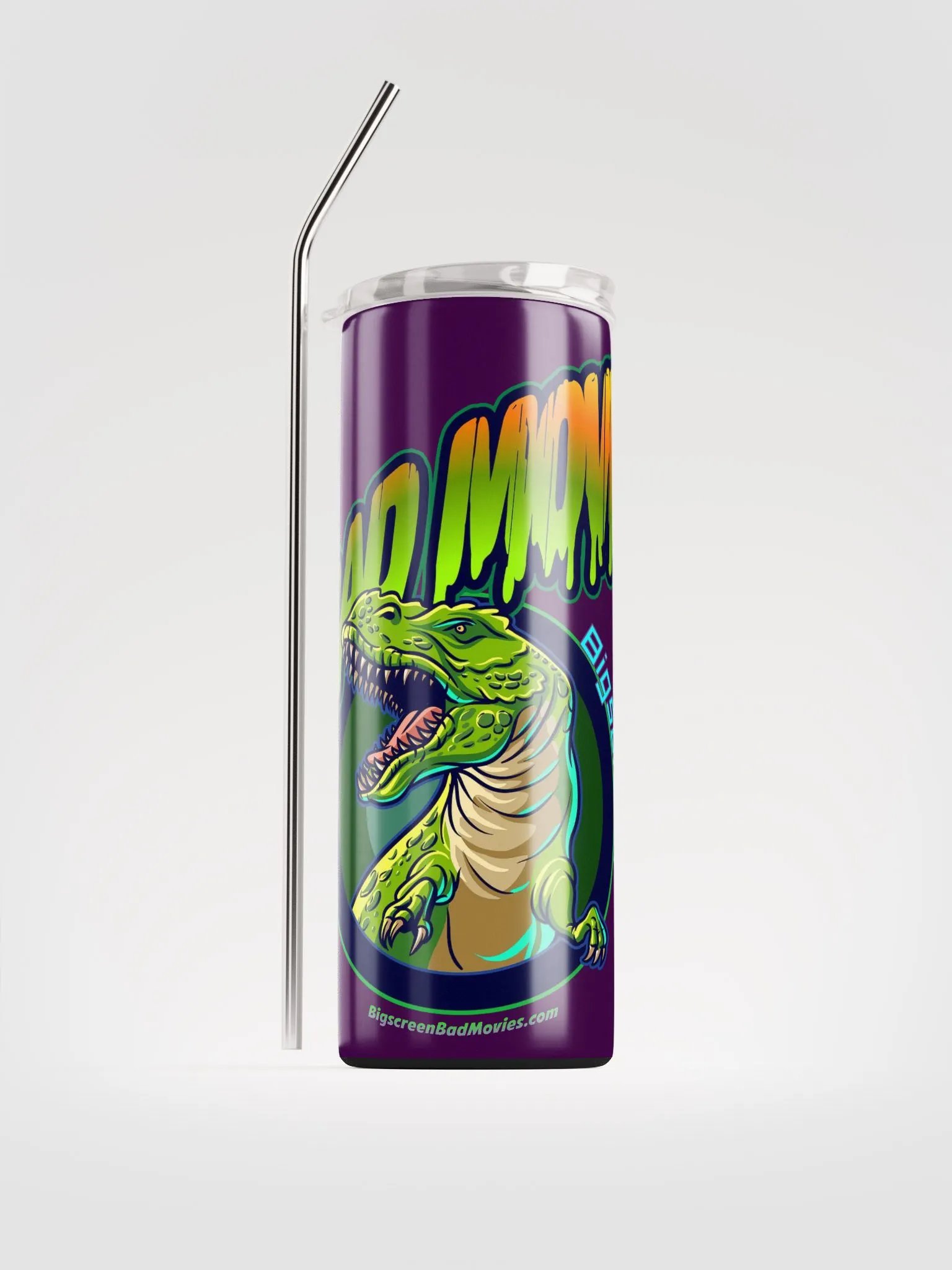 Bad Movies Green-Purple Steel Tumbler product image (1)