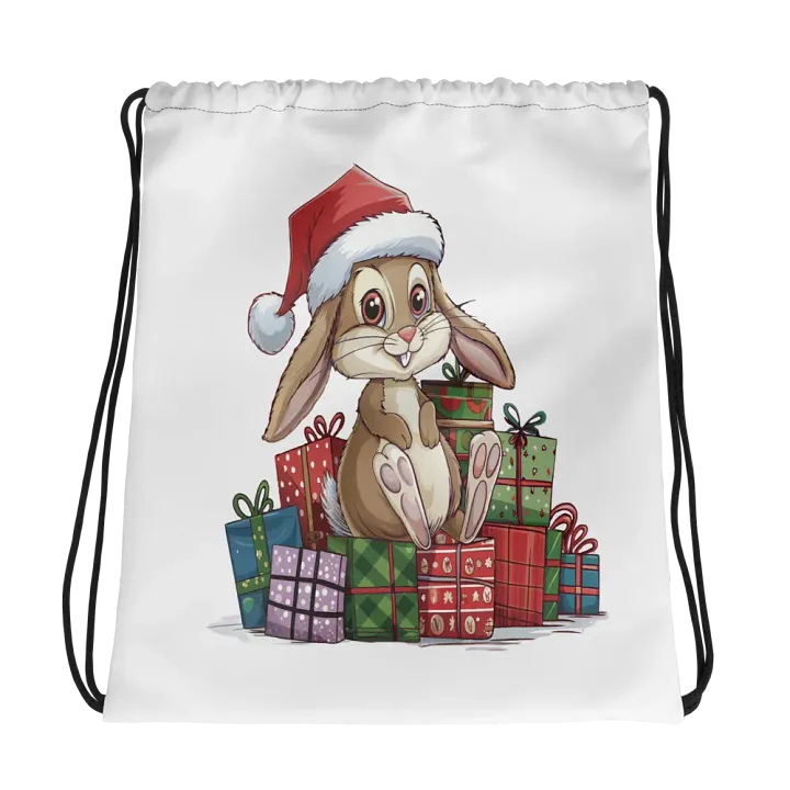 Santa Bunny Drawstring Bag product image (1)