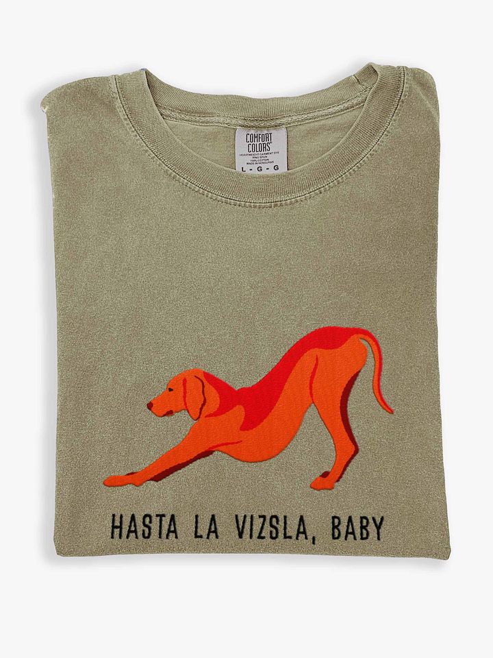 Hasta La Vizsla, Baby T-Shirt(Embroidered) of a Vizsla product image (1)