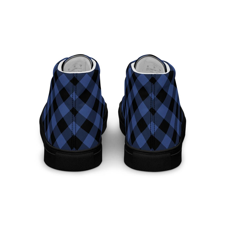 Lapis Blue Buffalo Check Men's High Top Shoes product image (6)