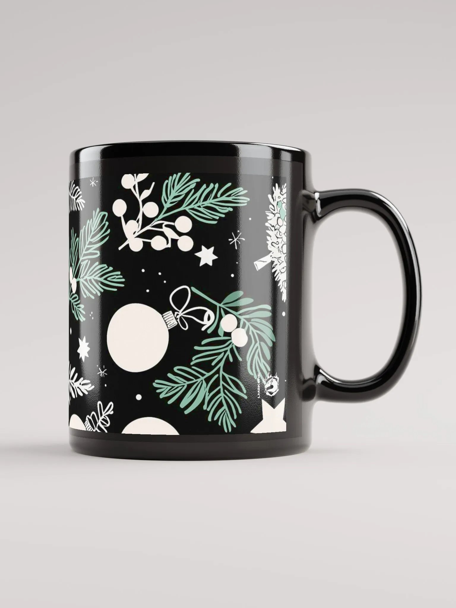 Holiday Magic Black Glossy Mug product image (3)