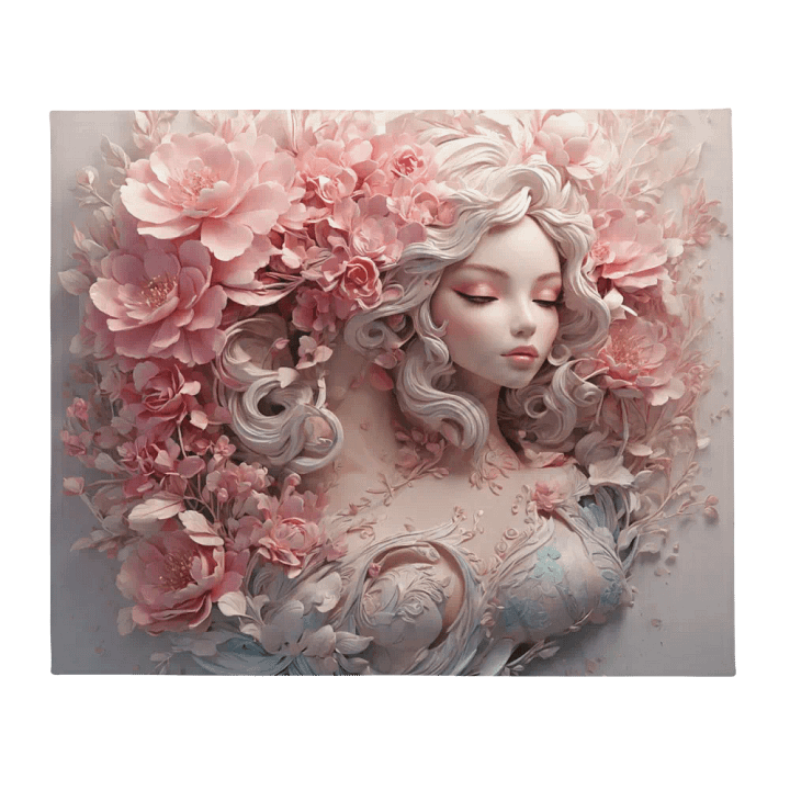 The floral girl design throw blanket product image (13)