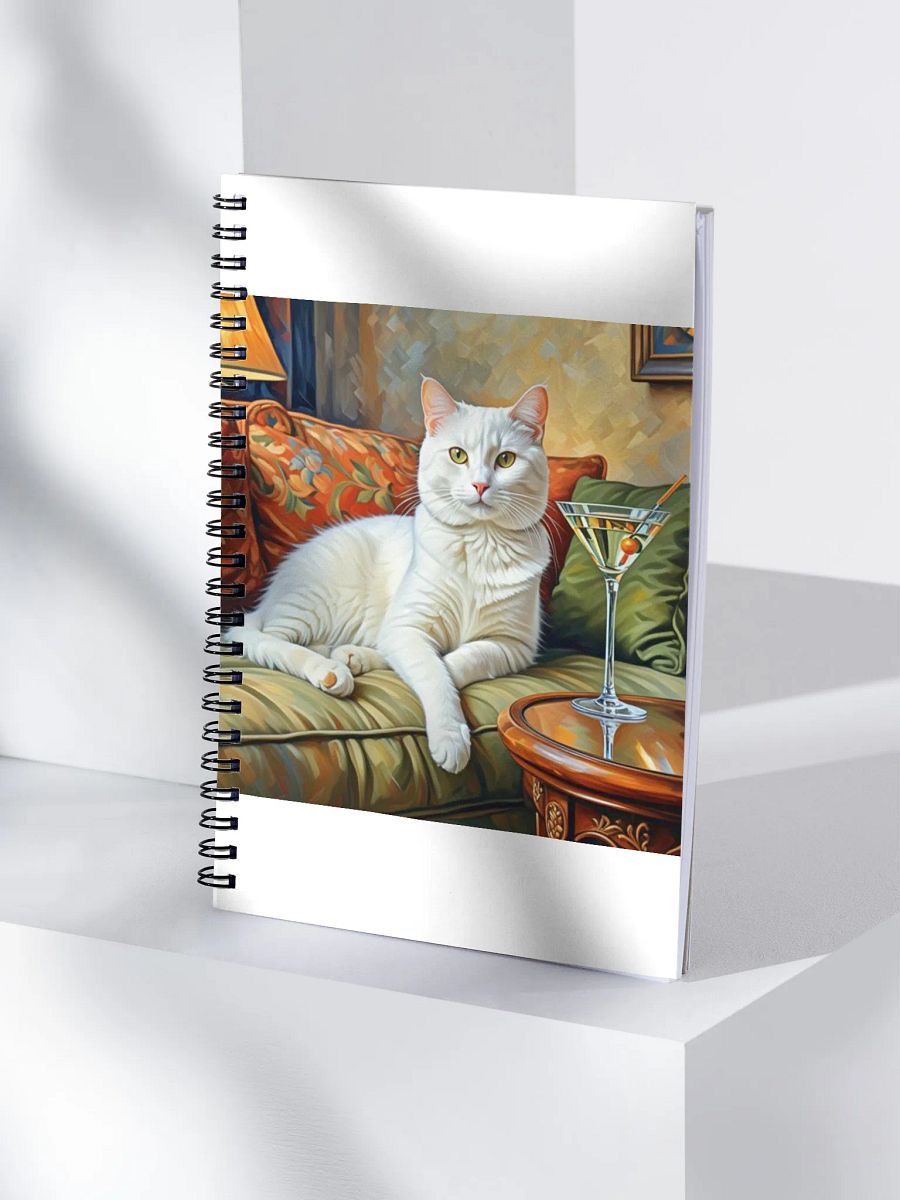 CLASSEY CAT ON COUCH NEXT TO MARTINI product image (4)