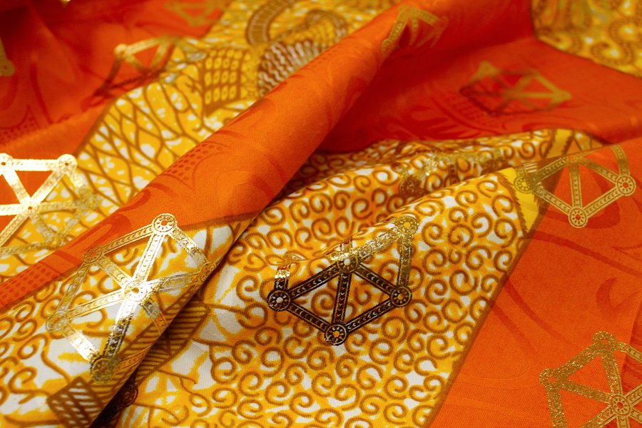 Tessuto Bazin Tradizionale - Design Simboli e Mandala - cod.584/B product image (3)