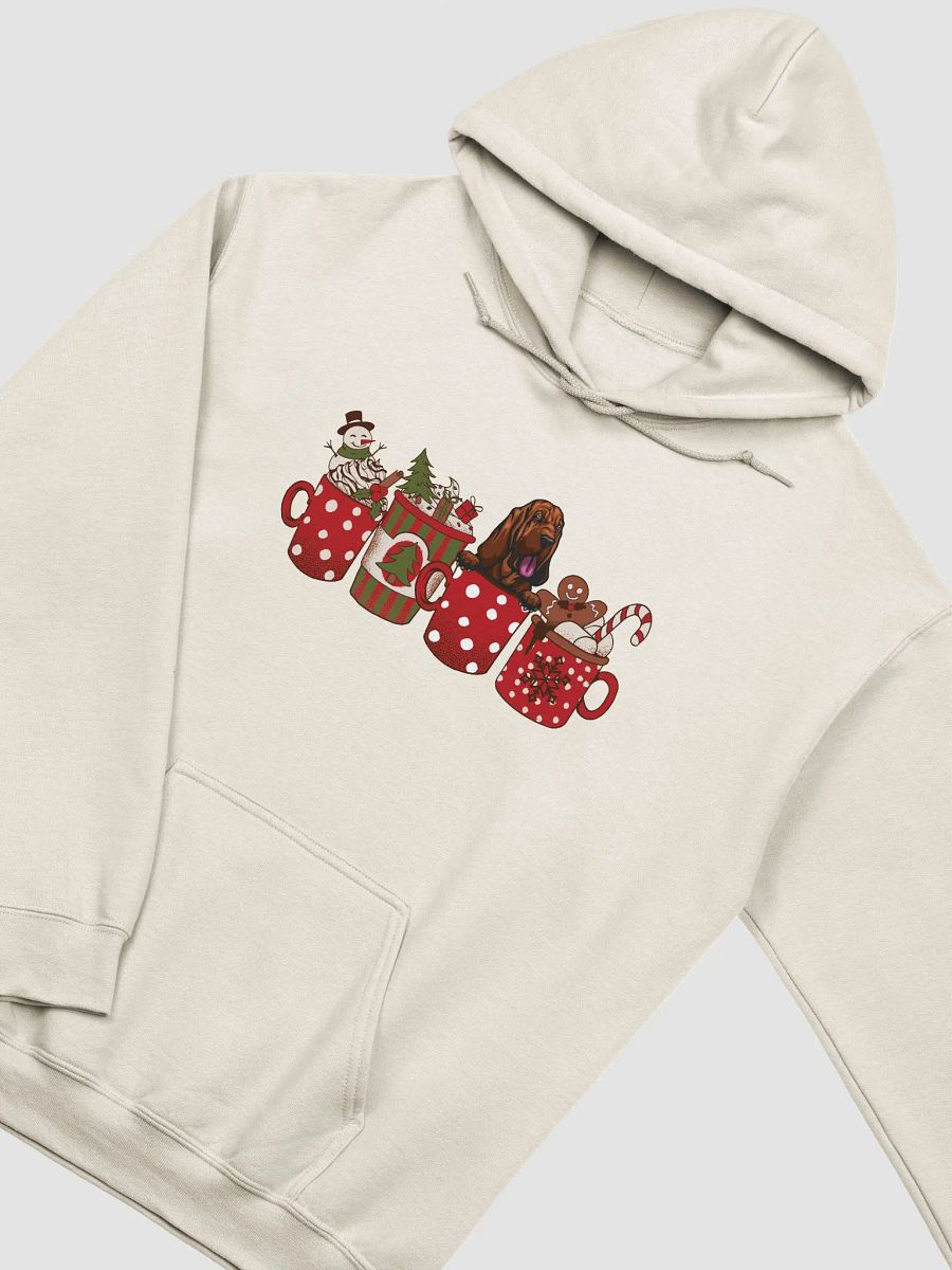 Cute Bloodhound in a Christmas Cup Hooded Sweatshirt | Funny Christmas Pup in a Cup product image (20)