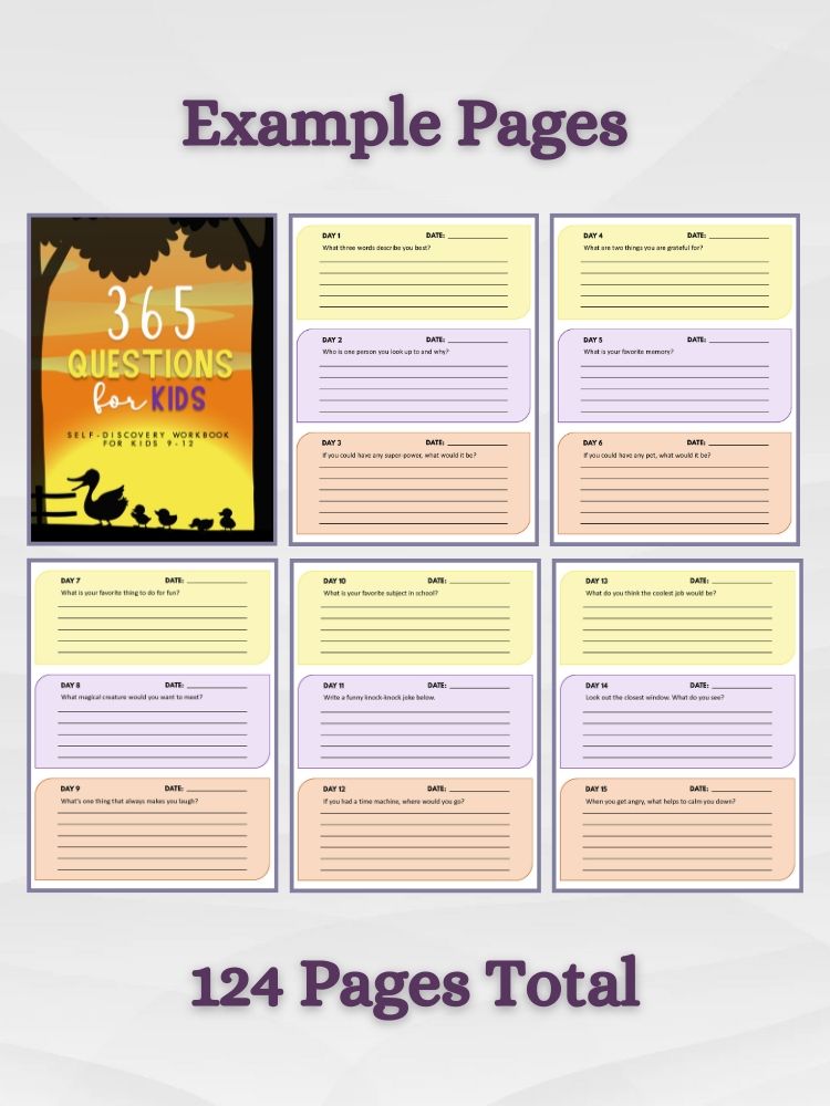 365 Questions for Kids: Self-Discovery Workbook for Kids 9-12 product image (4)