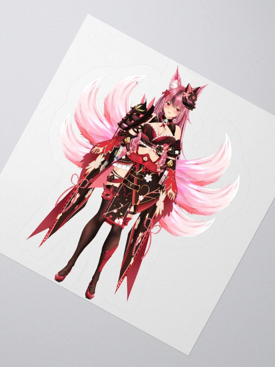 Floral Kitsune Kiss Cut Stickers product image (2)