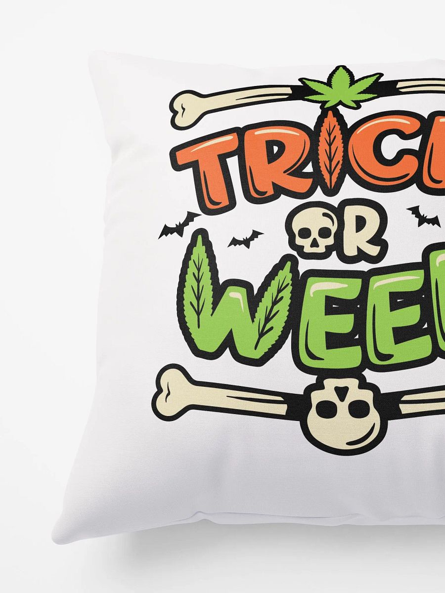 Marijuana Sugar Skull |Trick or Weed Pillow product image (3)