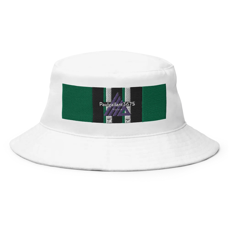 White bucket hat two magpies