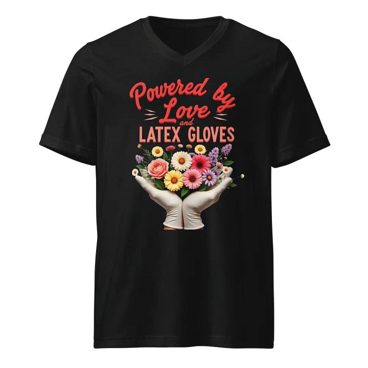 Love and Latex Floral V-Neck Tee product image (1)