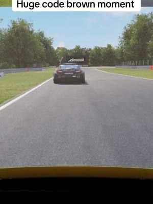 Huge code brown moment! #racingtiktok #simracingcommunity #simracinglife #gaming #assettocorsa #assettocorsacompetizione #fyp #brandshatch 