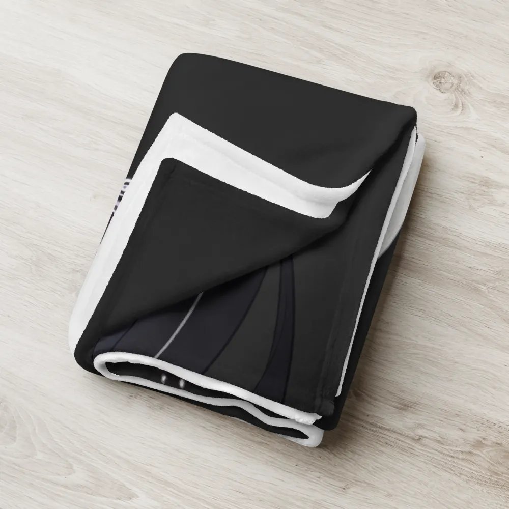 Throw Blanket - Byakko Chibi All Black Edition product image (18)