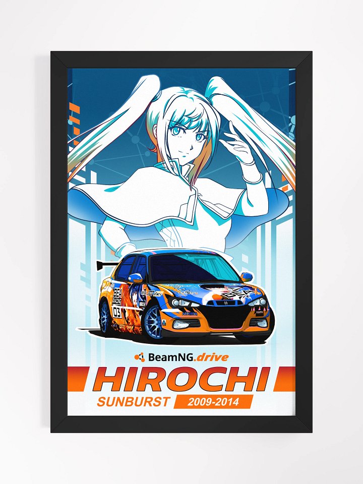 Framed Poster: Itasha Livery Stylized product image (1)