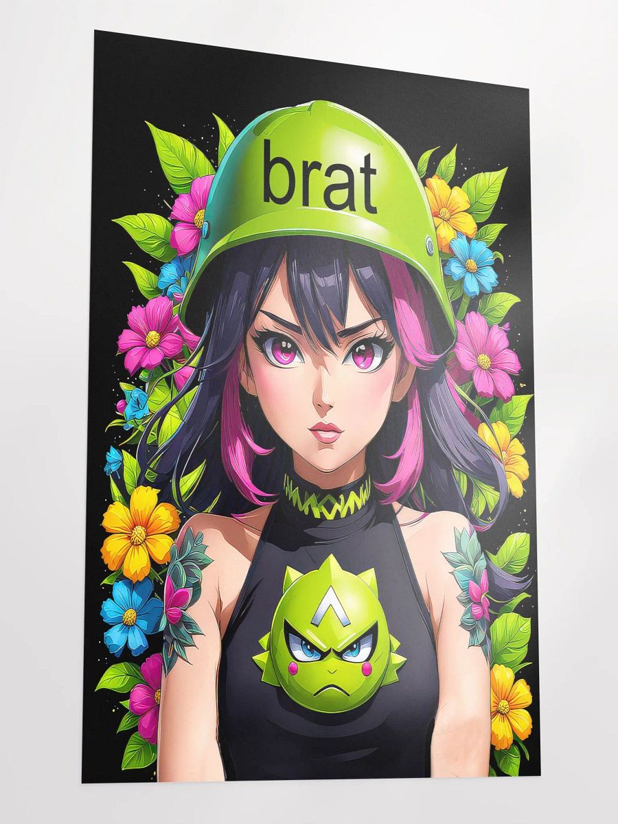 Brat Girl - Poster - Black Background - Large 24x36 Inches product image (3)