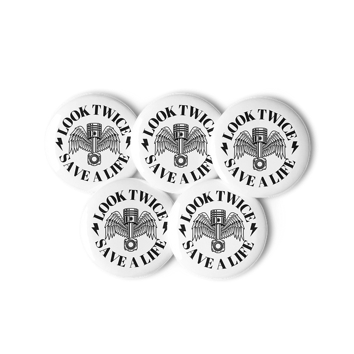 Outlaw Baggers Look Twice, Save A Life Pins (5 Pack) product image (1)